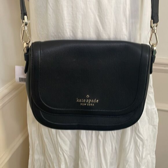 NWT Black, Kate Spade, New York, Crossbody purse, saddle bag